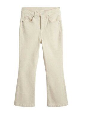 Veronica Beard Carson Ankle Flare High Rise Ecru Off White Denim Jeans Size 31